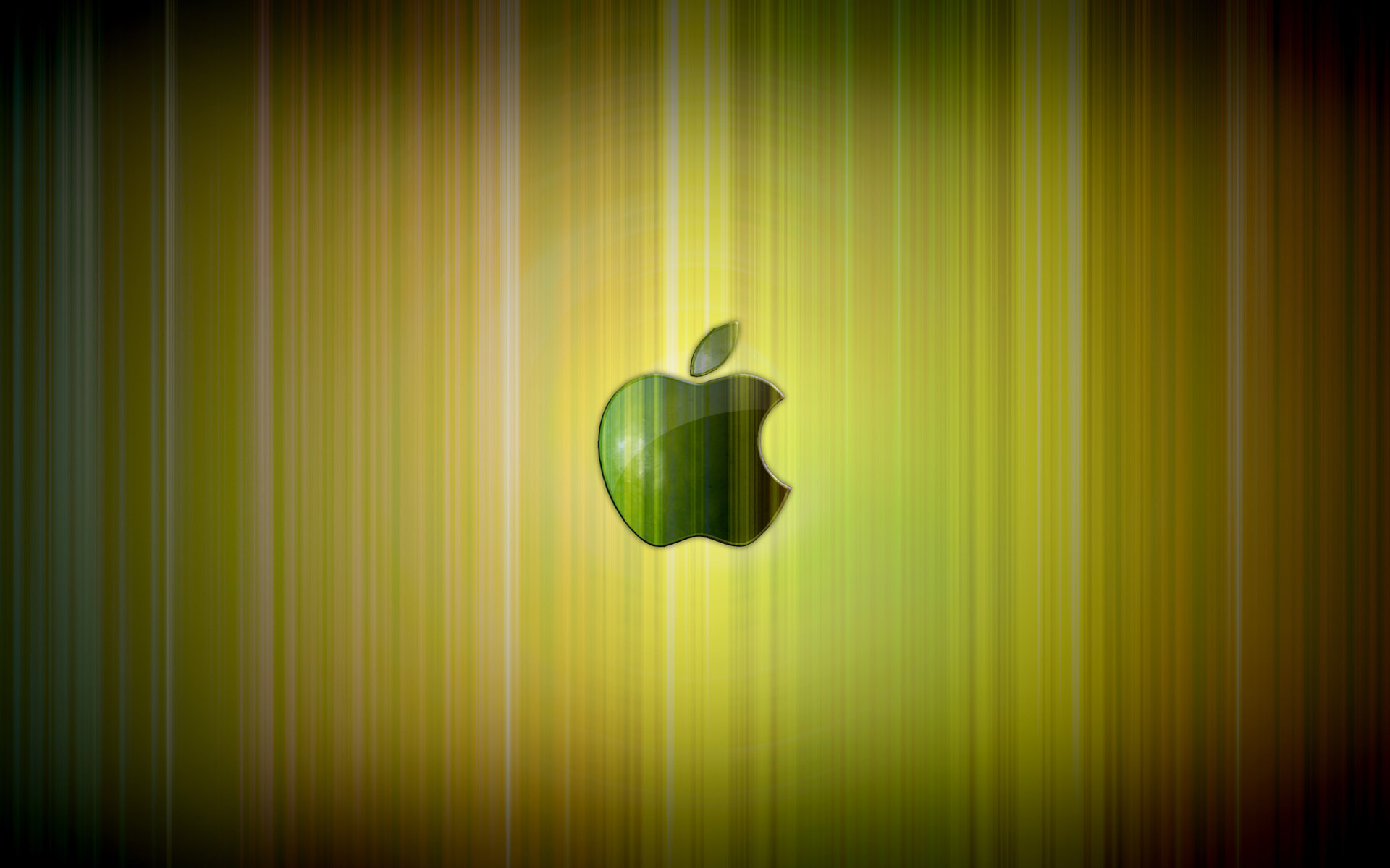 A Green Apple Logo in the Central Part, Background is ...