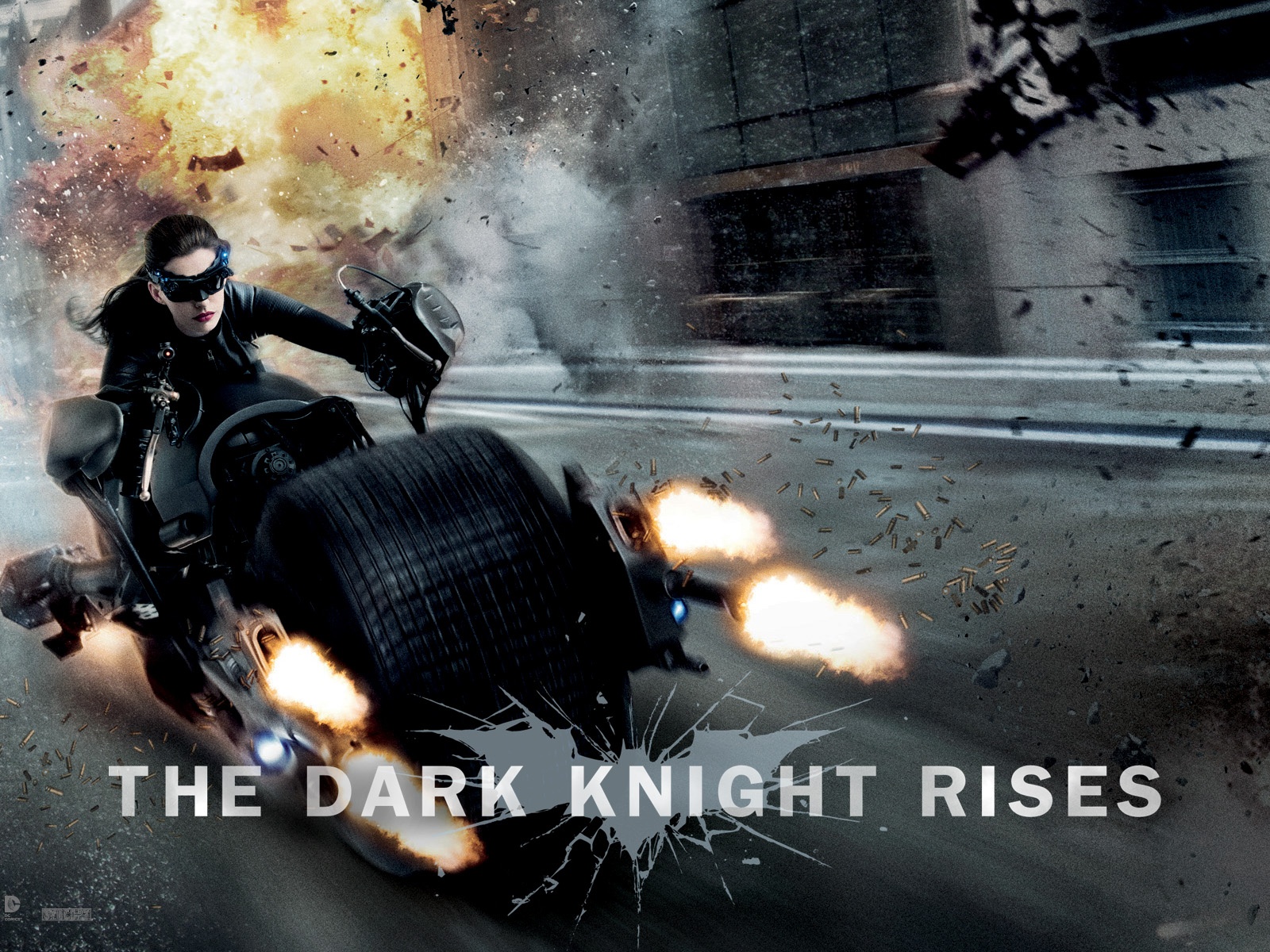 Free Photos of Movies, Anne Hathaway in the Dark Knight Rises, on Motorcar, Let Bullets Fly! 1600X1200 free wallpaper download