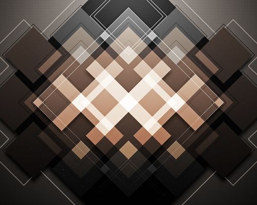 click to free download the wallpaper--3D Abstract Squares, Shapless and in Mess, Yet There is Certain Order Among Them