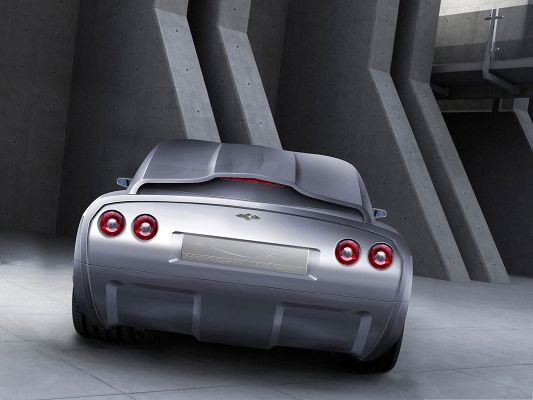 click to free download the wallpaper--3D Cars Wallpaper, Morgan Concept Car on Flat Road, Impressive Look