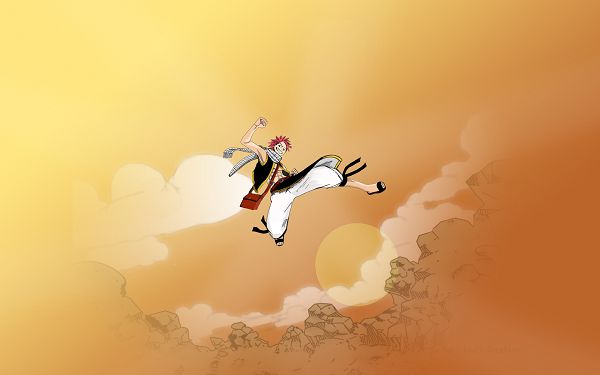 click to free download the wallpaper--A Naughty Guy Good at Jumping, is Close to the Sky, His Happiness Seems Infection, You Will Laugh - HD Cartoon Wallpaper