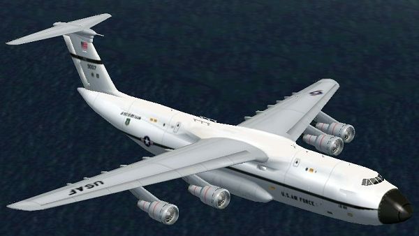 click to free download the wallpaper--Aeroplane Shows Images, Lockheed C-5 Galaxy in Flight
