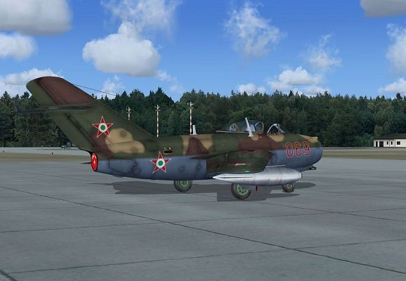 click to free download the wallpaper--Air Show Screenshot, Hungarian Air Force MiG-15b is on the Ground