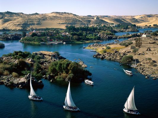 click to free download the wallpaper--Amazing Landscape of the World, Nile River in Egypt, a Must Go for Tourists