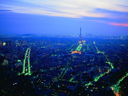 click to free download the wallpaper--Amazing Landscape of the World, Paris by Night, the Most Romantic City