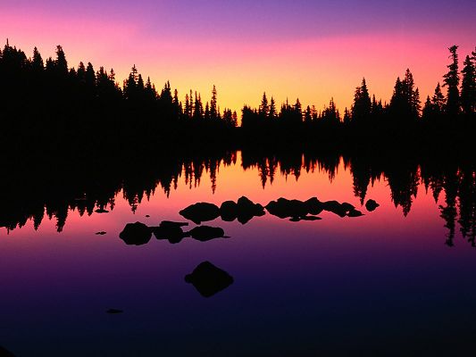 click to free download the wallpaper--Amazing Pics of Landscape, Lake Russel, the Pink Sky, Great in Look