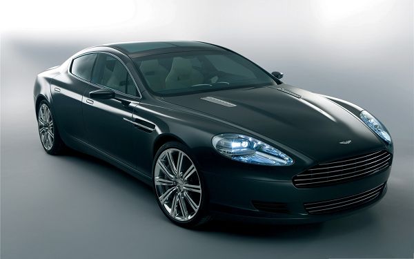 click to free download the wallpaper--Aston Martin Car as Background, Top and Black Car in Park, Engine Started