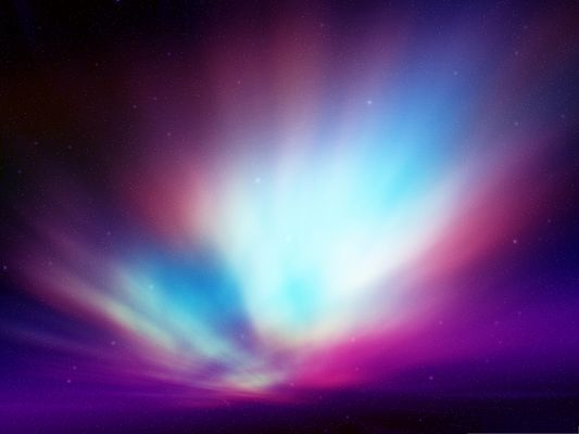 click to free download the wallpaper--Background Wallpaper for Computer, Colorful Aurora, an Attraction in the Sky