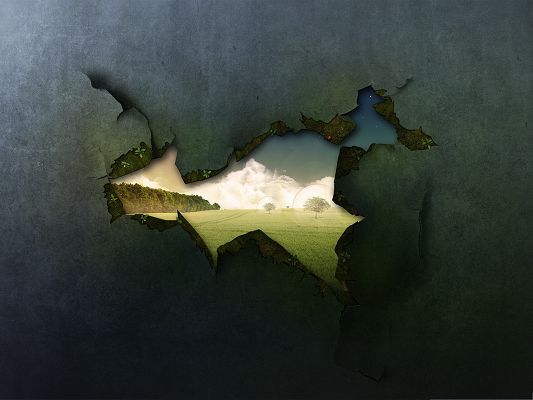 click to free download the wallpaper--Background Wide Wallpaper - What is Beyond the Broken Wall?