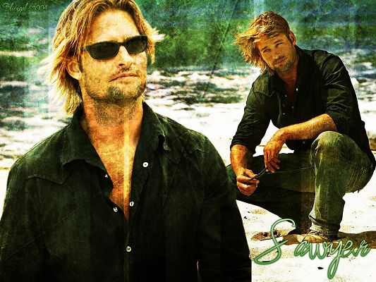 click to free download the wallpaper--Beautiful Poster of TV & Movies, Josh Holloway in Old Style, the Guy is Impressive