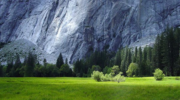 click to free download the wallpaper--Beautiful Scenes of Nature - Green and Incredible Scene, High Mountains Only Half Revealed