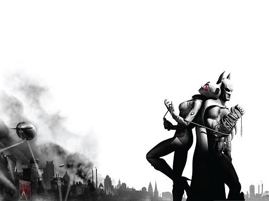 click to free download the wallpaper--Best Films Poster, Batman Arkham City, Can't Hold Himself in Front of the Beauty