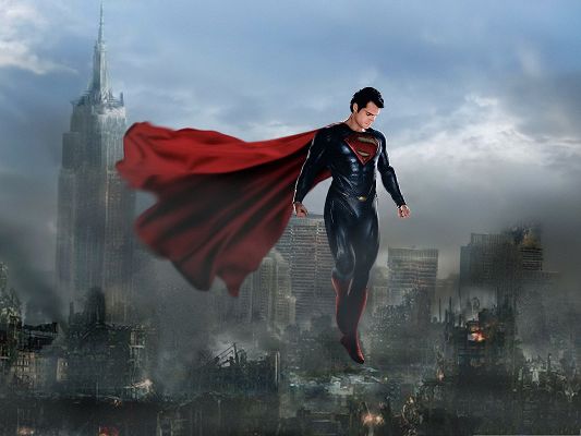 click to free download the wallpaper--Best Films Poster, Man Of Steel Superman, Tough and Unbeatable