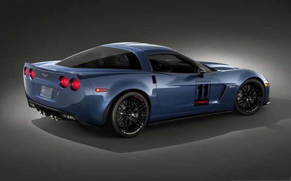 click to free download the wallpaper--Chevrolet Corvette as Background, Blue Nice Car Activated, Run Fast and Steady