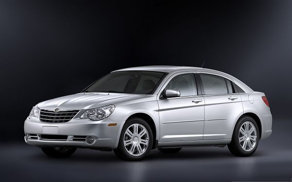 click to free download the wallpaper--Chrysler Cars Image, Silver Sebring Car on Dark Background, Nice Look
