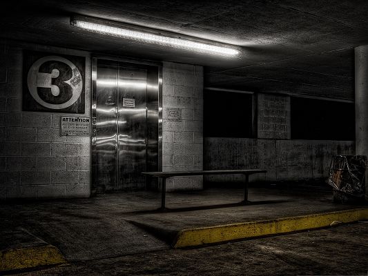 click to free download the wallpaper--Computer Background Wallpaper, Underground Parking, Be Careful with Reverse
