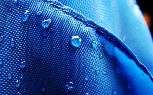 click to free download the wallpaper--Drops on Texture HD Post in 1680x1050 Pixel, Crystal Clear Waterdrops and Blue Cloth, They Are Overall Good-Looking - TV & Movies Post