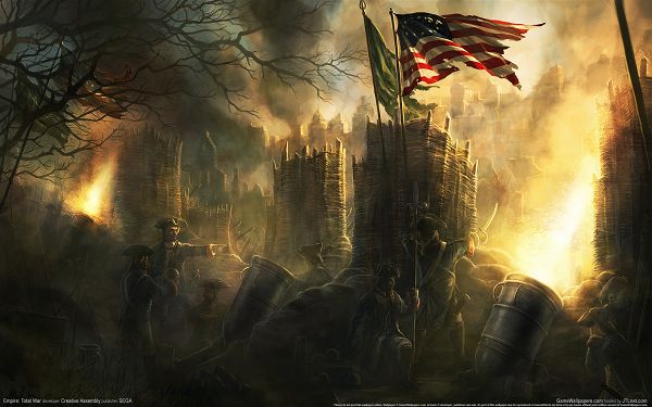 click to free download the wallpaper--Empire Total War HD Post in Pixel of 1920x1200, a Flying Flag is on the Conquered Place, It is Incredible Scene, Our Land - TV & Movies Post