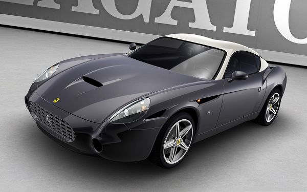 Ferrari Car Wallpaper, Gray Sport Car, Glowing Car Body