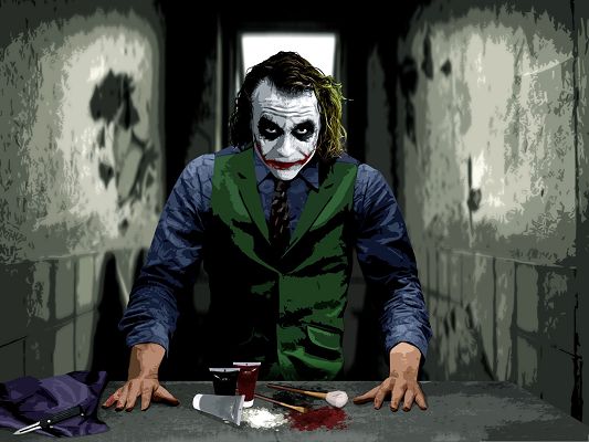 click to free download the wallpaper--Free Best Movie Posts, Joker in Batman, Is He a Son of a Bitch?