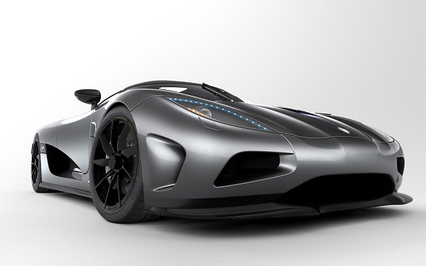 click to free download the wallpaper--Free Car Wallpapers, Koenigsegg Agera on Gray Background