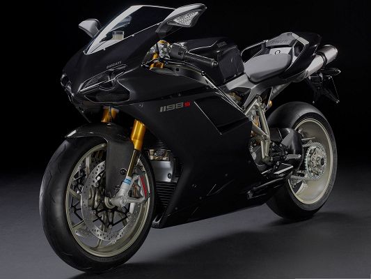 click to free download the wallpaper--Free Cars Wallpaper Widescreen, Ducati 1198S Superbike in Stop