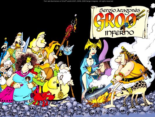 click to free download the wallpaper--Free Cartoon Pictures, Adventures of Groo, All the Guys Are Cute and Sexy, Shouldn't be Missed