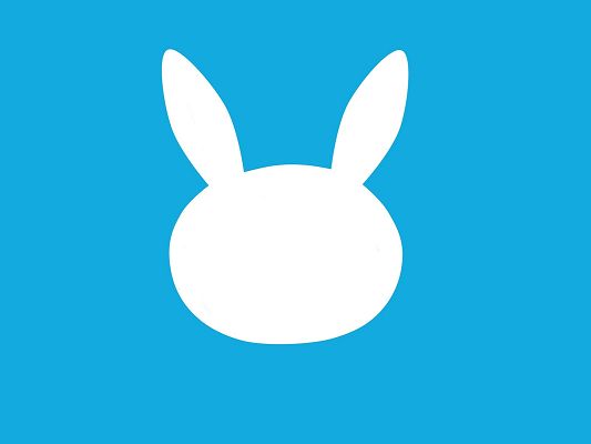 click to free download the wallpaper--Free Cartoon Post, a Rabbit-Like Figure, Blue Background, is Impressive and Fit