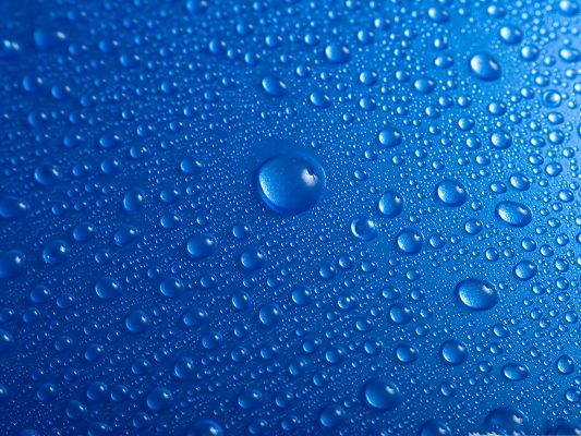 click to free download the wallpaper--Free Water Drops Wallpaper, Blue Water Droplet, Various Sizes