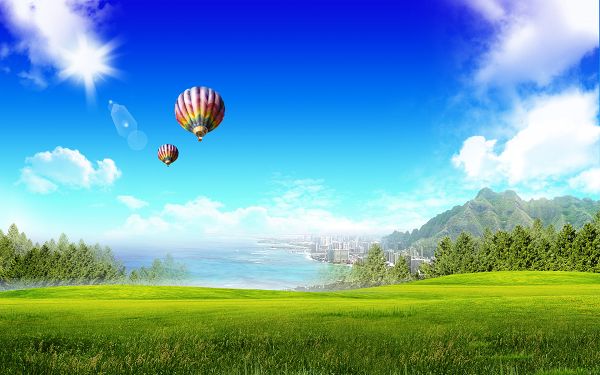 Free Scenery Wallpaper - Includes the City at Beach Fantasy, An Amazing Place!,click to download