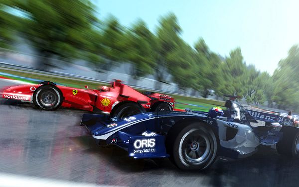 Free Wallpaper - Includes 2 Racing Cars, Makes One Feel the Glamor of the Contest!,click to download