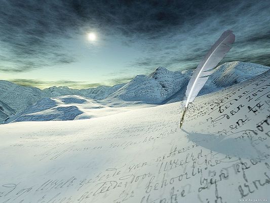 Free Wallpaper - Includes a Pen Writing on the Hills, Composing Its Masterpiece!,click to download