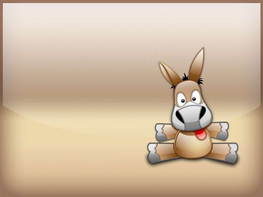 Free Wallpaper - Is the Little and Lovely Donkey Waiting for a Hug?,click to download