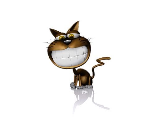Free Wallpaper of a Cat in Exaggerated Style,click to download