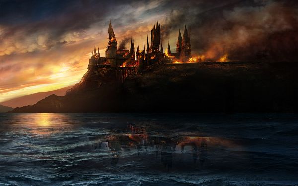 Harry Potter 7 Deathly Hallows HD Post in 1920x1200 Pixel, a Firing Boat, the Yellow and Bright Sky Shall Look Incredible on Your Device - TV & Movies Post