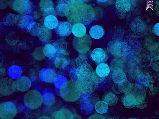 click to free download the wallpaper--High Quality Wide Wallpaper - Blue Spots on Dark Background