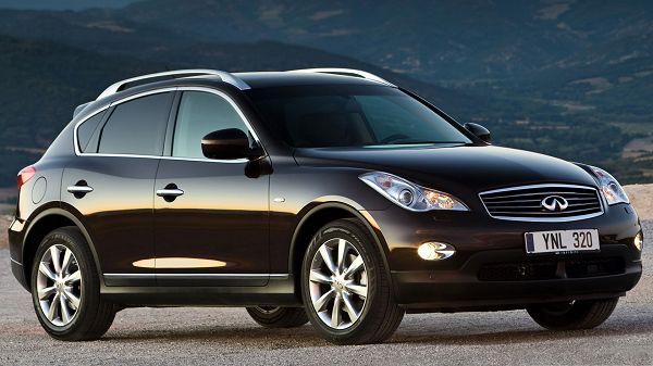 click to free download the wallpaper--Infiniti Car as Wallpaper, Black Super Car in the Stop, Magnificent Look