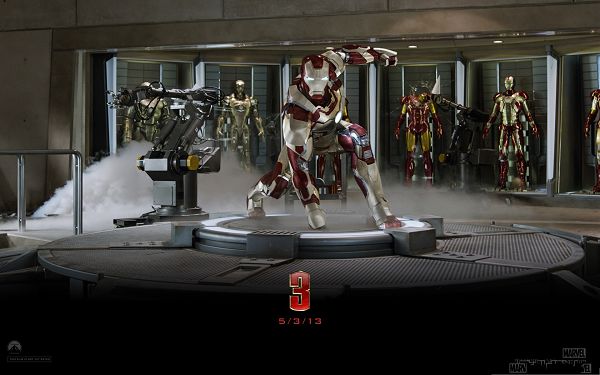 click to free download the wallpaper--Iron Man 3 on Stage, Never Miss It - 2013 Best Film Wallpaper