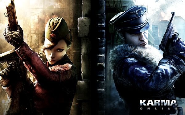 click to free download the wallpaper--Karma Online Game HD Post in Pixel of 1920x1200, Cool Girl and Handsome Man, Hold Your Gun and Join Them in the Battle - TV & Movies Post