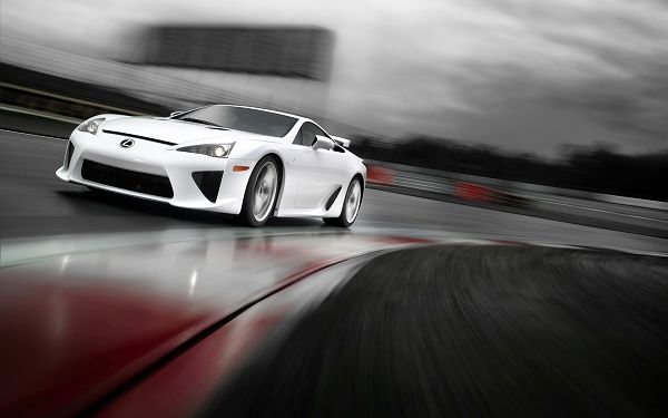 click to free download the wallpaper--Lexus LFA Rain Race Post in Pixel of 1920x1200, a Wet and Slippery Car Won't Stand in Its Way, It Never Reduces Speed, Doing Good in This - HD Cars Wallpaper