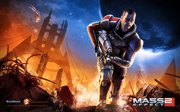 click to free download the wallpaper--Mass Effect Game HD Post in Pixel of 1920x1200, Man in Gun and Serious Look, Unwise for Anyone to Fight Against Him - TV & Movies Post