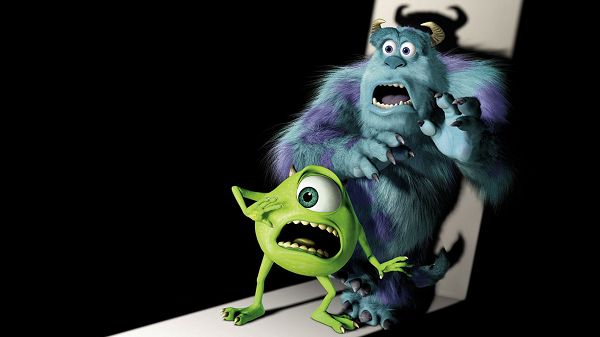 click to free download the wallpaper--Monsters Inc in 1920x1080 Pixel, Frightened Monsters, Who is More Scaring Than They Two? The Daddy or Mommy? - TV & Movies Wallpaper