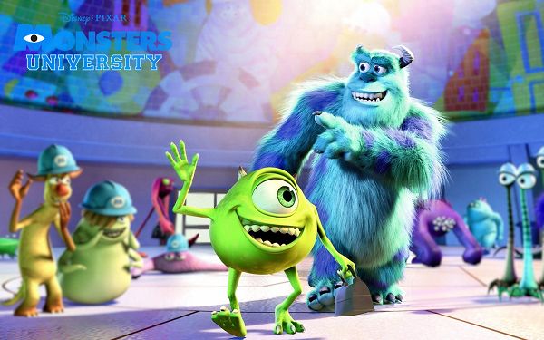 click to free download the wallpaper--Monsters University Movie Wallpaper in 1920x1200 Pixel, Guys Are All Unique in a Certain Way, Real Monsters, an Ineresting Scene - TV & Movies Wallpaper