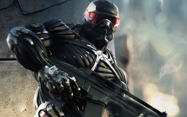 New Crysis 2 Game Post in Pixel of 5000x3125, a Man Armed to Teeth, Eyes Producing Red Light, He is Large Enough to be a Good Fit - TV & Movies Post
