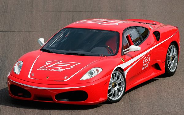 click to free download the wallpaper--Nice Cars as Wallpaper, Red Ferrari Sport Car About to Turn a Corner, Nice Look