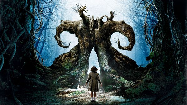 click to free download the wallpaper--Pan's Labyrinth in 1920x1080 Pixel, Little Girl is Heading for a Mysterious and Tall Tree, She is Fearless and Innocent - TV & Movies Wallpaper