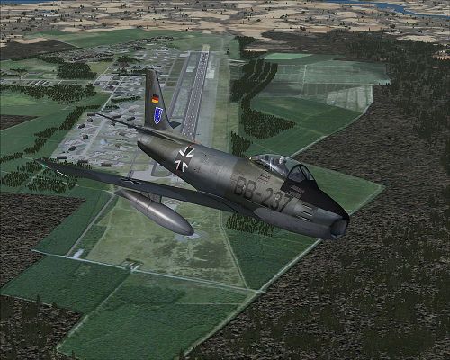 click to free download the wallpaper--Paris Air Shows, GAF F-86 Sabre in Flight