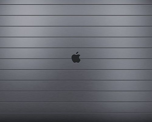 click to free download the wallpaper--Pics of Apple Logo, Apple on Metal, Crossed Straight Lines, is Impressive and Wide in Use
