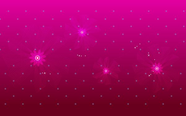 click to free download the wallpaper--Pink Flowers All on Light Pink Background, with Glowing Pistils, You Gain Your Devices Cuteness and Sweetness - Widescreen Flowery Background