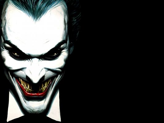 click to free download the wallpaper--Posts of TV & Movies, Joker in Scary Smile, He Has Twisted Heart, a Freak